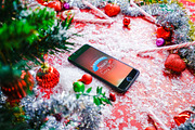 Christmas & New Year Mock-Up, an iPhone Mockup by EmilGuseinov (Thumbnail 4 of 23)