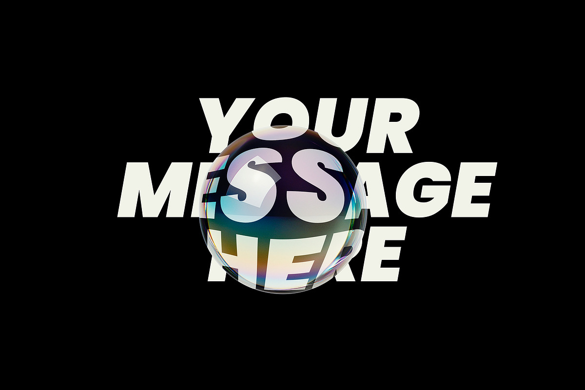 Bubble Text Effect, a Mockup by Luuqas Design