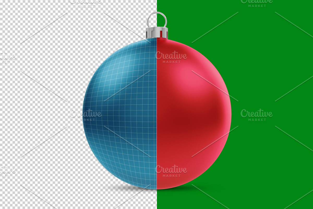 Christmas ball mockup. PSD mockup., a Product Mockup by NatalyaZelenova (Photo 2 of 4)