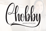 Chobby | Script Font, a Handwritten Font by Scratchones (Thumbnail 1 of 9)