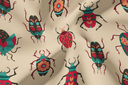 Folk art insects. Beetles collection, a Decorative Illustration by Neliakott ♥ (Thumbnail 9 of 10)