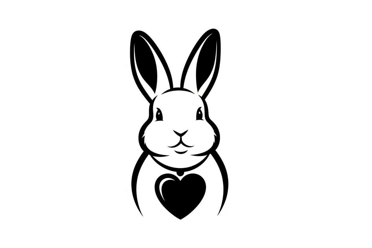 Cute Bunny Love Silhouette Icons, an Illustration by Creativeshirt (Photo 45 of 51)