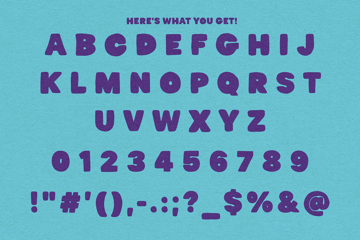 Jumbo - A Chunky, Blobby Font, a Handwritten Font by Eric Pond Designs (Photo 2 of 3)