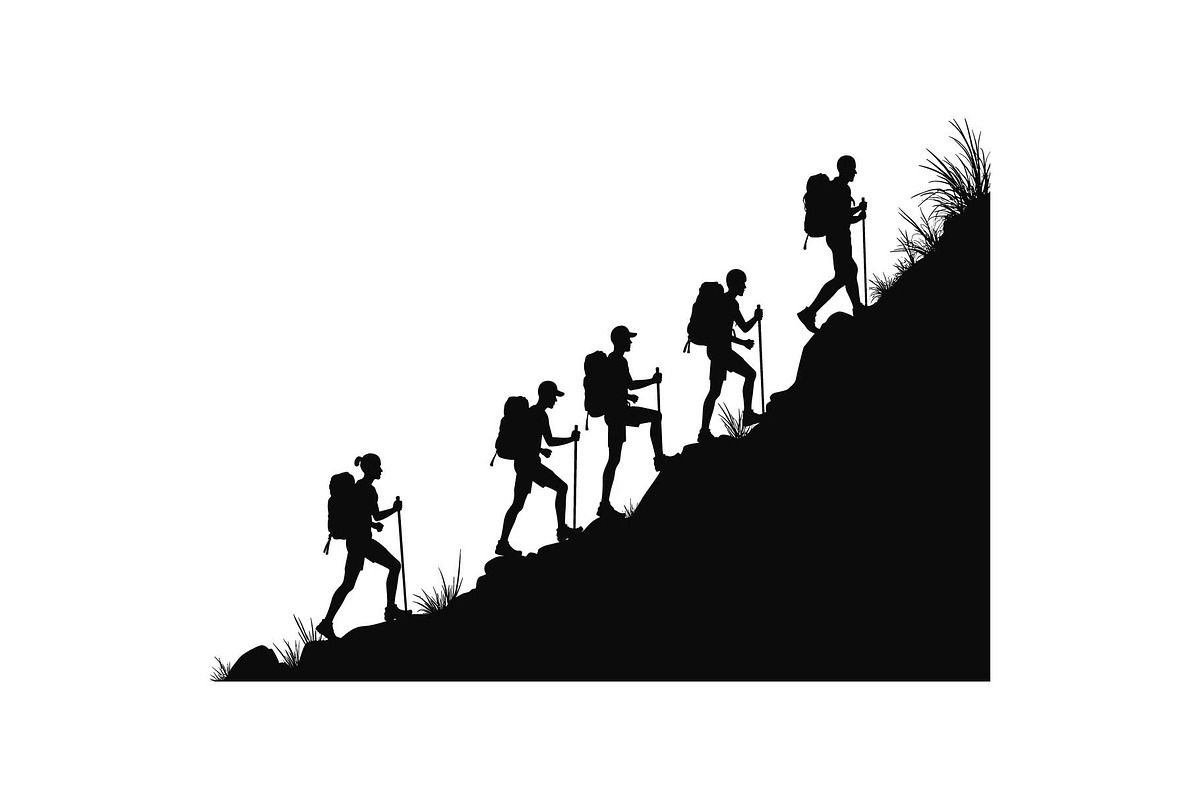 Adventure Hiking Silhouette Bundle, an Object Graphic by Designs_River (Photo 4 of 16)