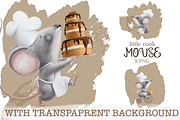 Cooking Clipart Mouse Chef, an Animal Illustration by sheincar (Thumbnail 1 of 5)