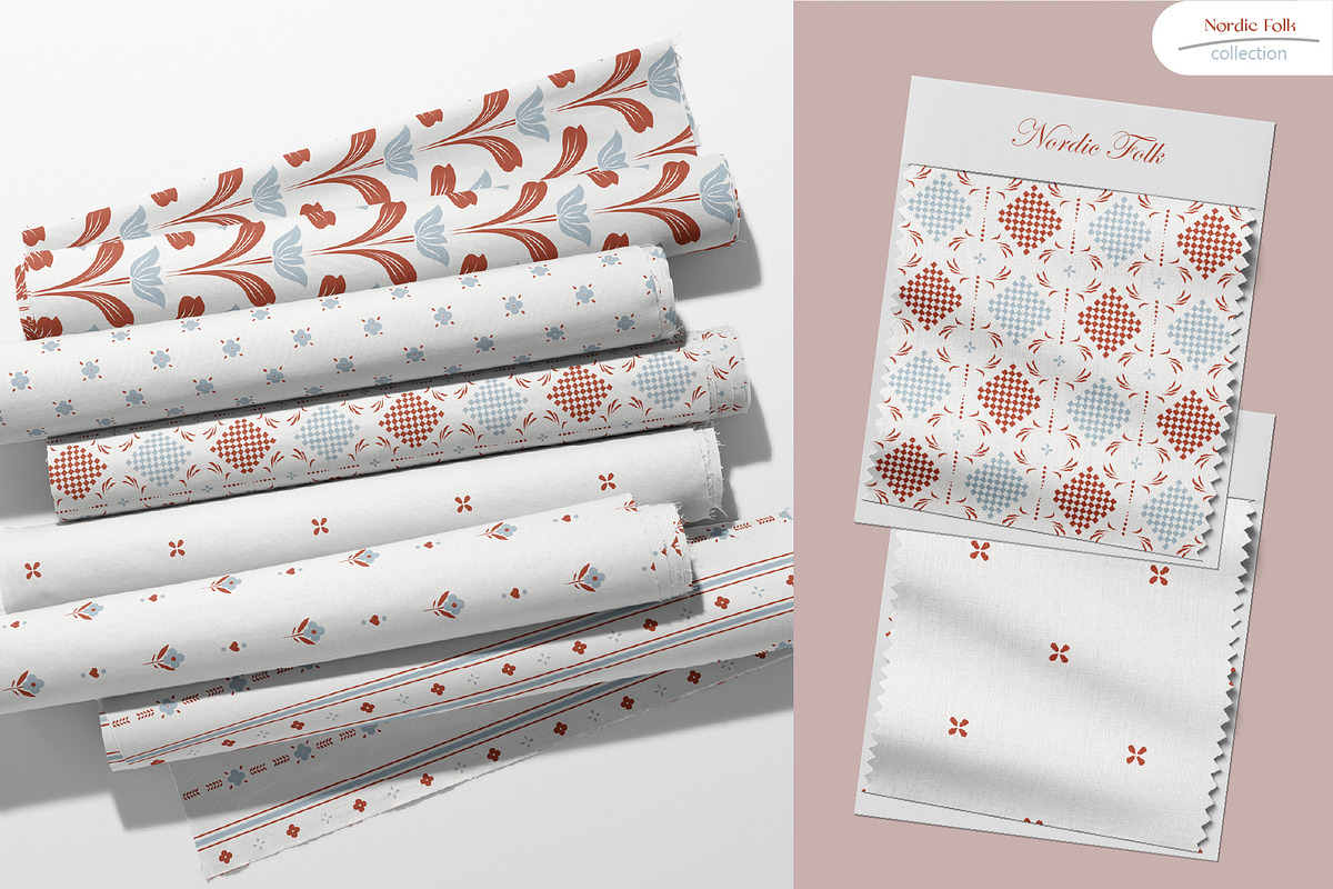 Nordic Folk - Seamless Patterns, a Pattern Graphic by InaCorart (Photo 9 of 11)
