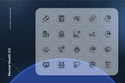 Mental Health Icon 2.0, an Outline Icon by Nathaya Studio (Thumbnail 2 of 2)
