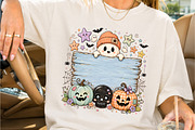 Cute Ghost Halloween Sign PNG, a Seasonal Illustration by Creative Art (Thumbnail 2 of 3)
