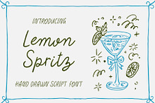 Lemon Spritz Hand Drawn Script Font