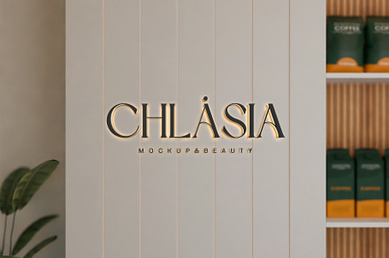 Sign mockup on wall