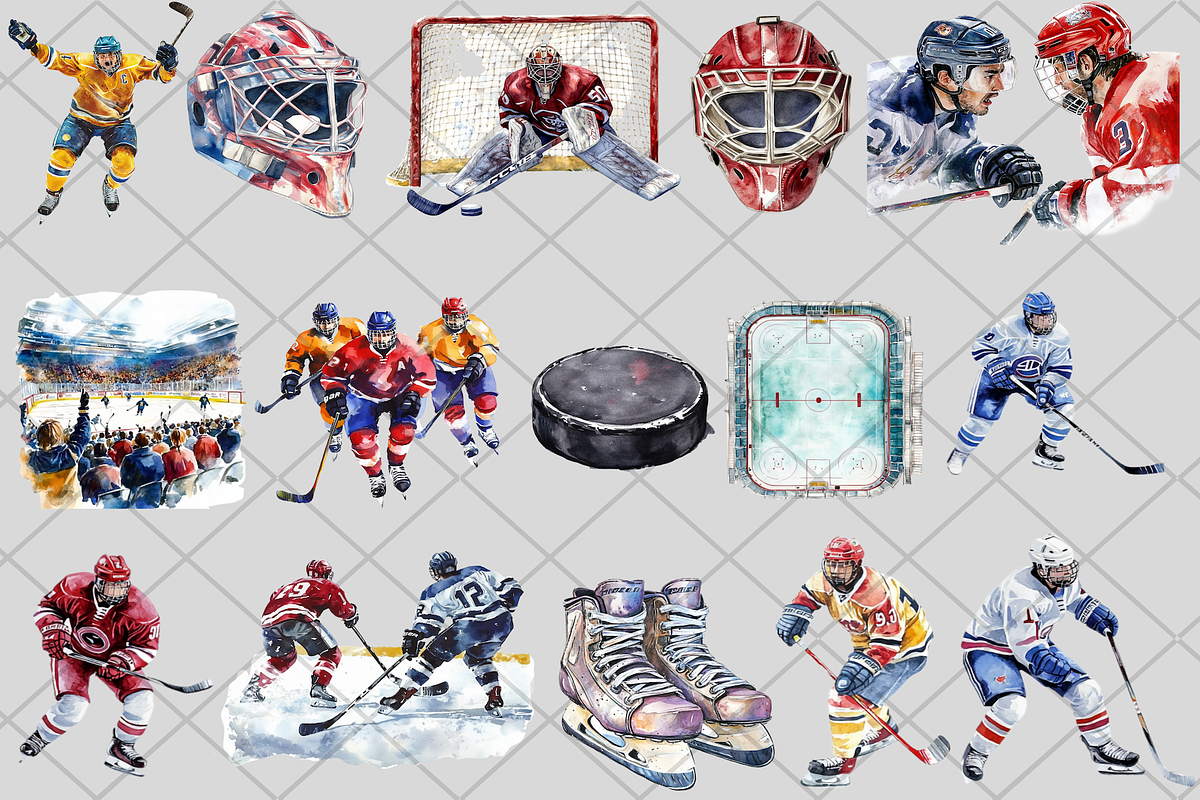 Hockey PNG Bundle, an Illustration by Delta Designs (Photo 2 of 7)