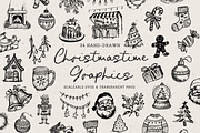 Christmas Clipart, Holiday Doodles, a Seasonal Illustration by The October Creative (Thumbnail 1 of 5)