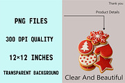 Chic Neon Red Christmas Clipart Bund, an Illustration by SVGArt (Thumbnail 5 of 8)
