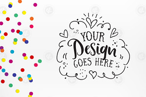 Bright rainbow confetti background