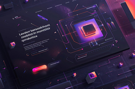 A modern digital interface with a ne, a Background Photo by LOGOCREATIVE