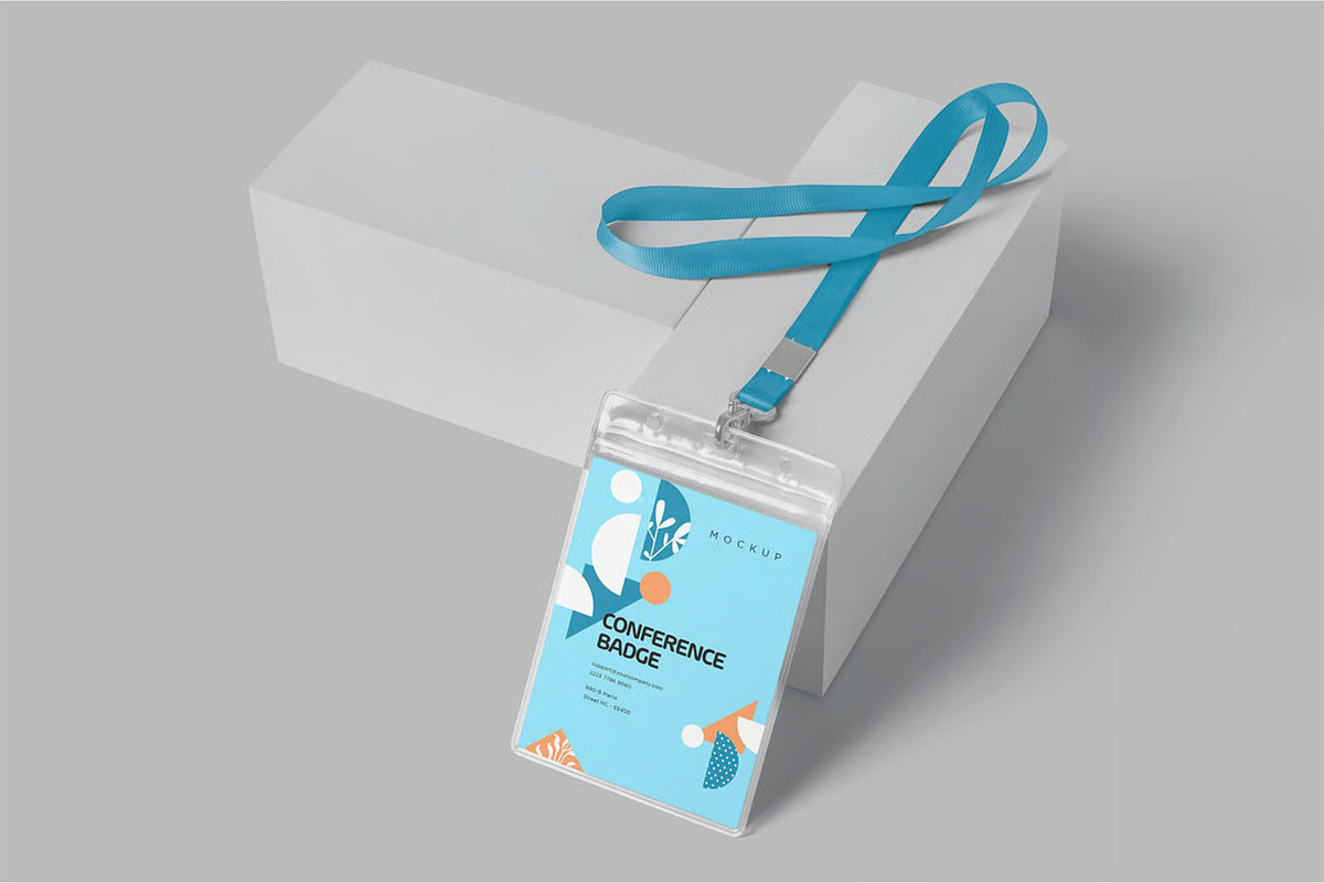 Conference Badge Mockups, an Advertising Mockup by megostudi0 (Photo 2 of 7)