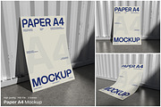 Paper A4 Mockup, a Merchandise Mockup by Unerispace (Thumbnail 1 of 5)
