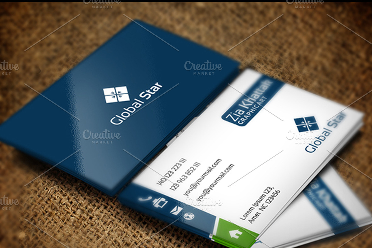 Global Star Vol-13, a Business Card Template by Zia Grfx (Photo 1 of 2)