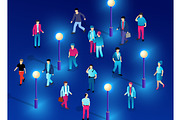 City downtown center night neon, a Person Illustration by AlexZeL (Thumbnail 1 of 3)