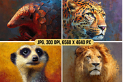 Painterly African Animal Portraits, an Animal Illustration by PrintHaven Designs (Thumbnail 10 of 11)