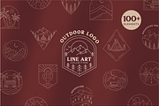 Outdoor Line Art Graphic Set, a Branding & Logo Template by Ellen Carty Design (Thumbnail 1 of 12)
