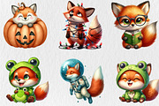 Funny Cute Fox Clipart, an Animal Illustration by Rose Art (Thumbnail 4 of 4)