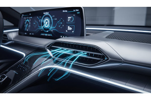 Close up of futuristic car dashboard, a Technology Photo by Igor Tichonow
