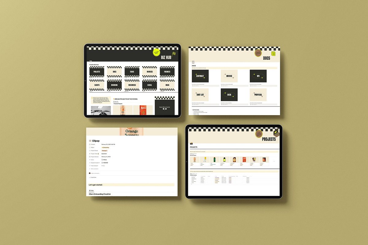 Creative Biz Hub Notion Template, a Templates & Theme by Knotably Creative House (Photo 3 of 6)