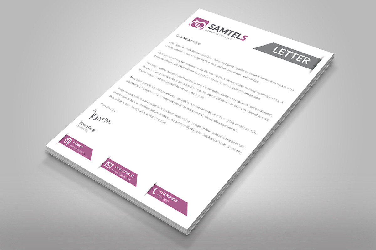 Samtels Letterhead, a Stationery Template by Dotnpix (Photo 4 of 6)