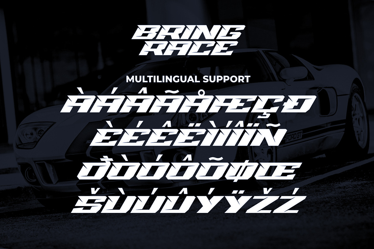 Bring Race Racing Font, a Font by Multype Studio (Photo 7 of 8)