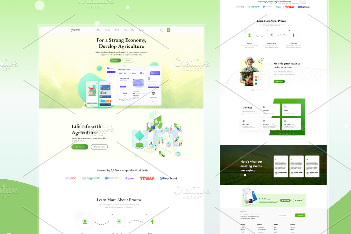 Mega UI Website Template Bundle, a Landing Page Template by DesignsLab (Photo 4 of 22)
