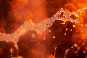 Macro shot of a liquid with foam and, an Abstract Photo by Rohan Photography