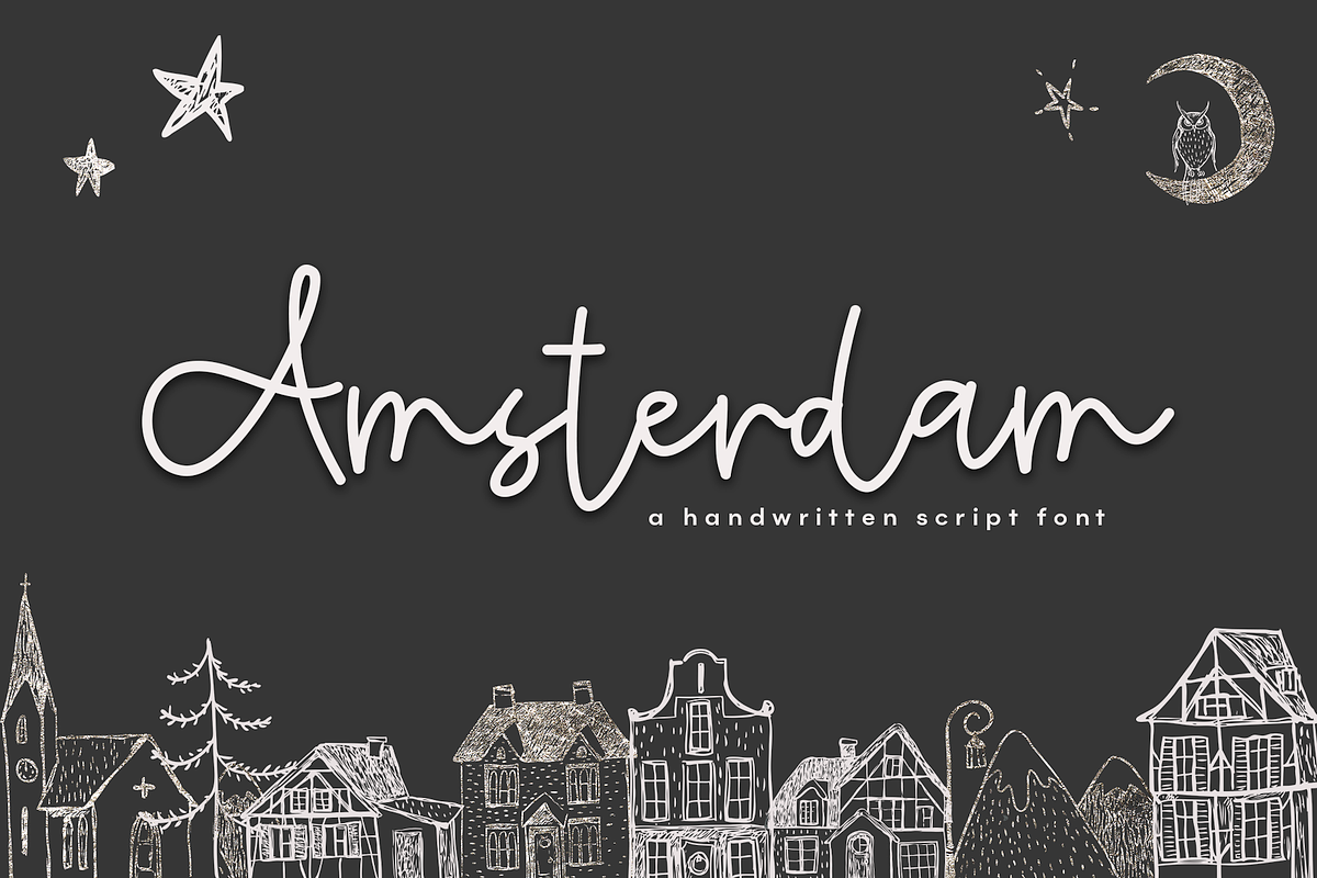 Amsterdam | Handwritten Script Font