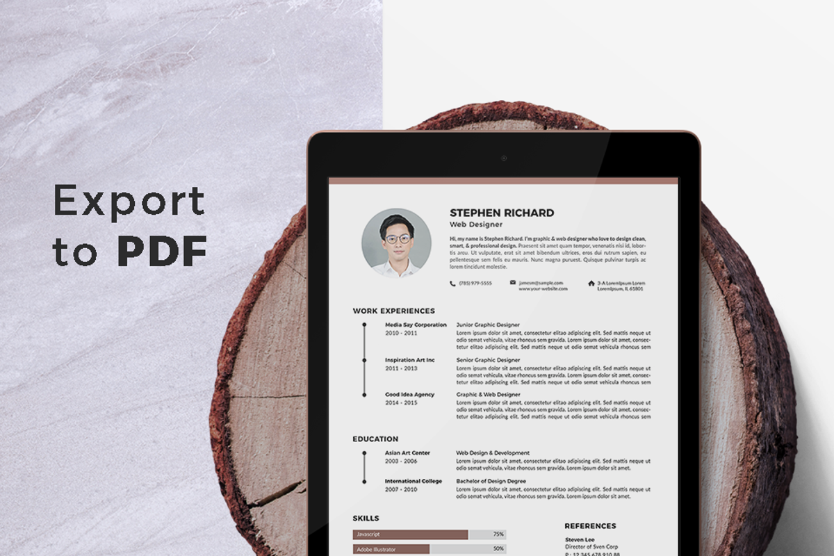 Vol.53 Resume & CV Template, a Resume Template by Hito Graphic (Photo 7 of 8)