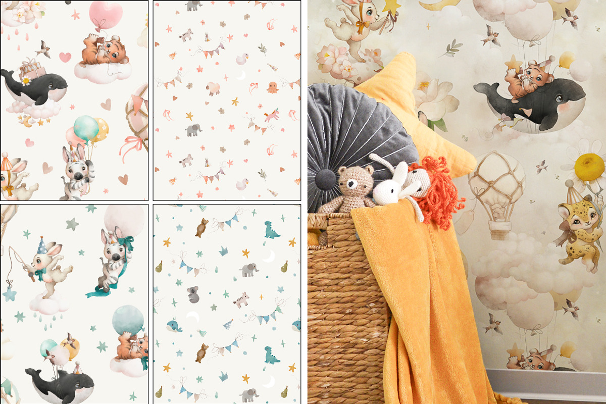 Boho baby Animal watercolor set, an Animal Illustration by TanyaSchuka (Photo 15 of 17)