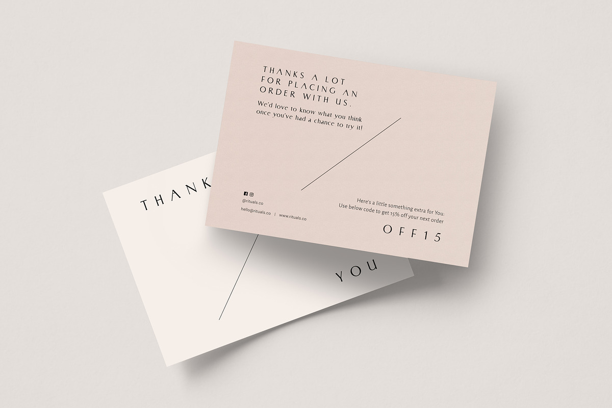 Printable 'Thank You' Card Bundle, a Card Template by Nonola (Photo 5 of 13)