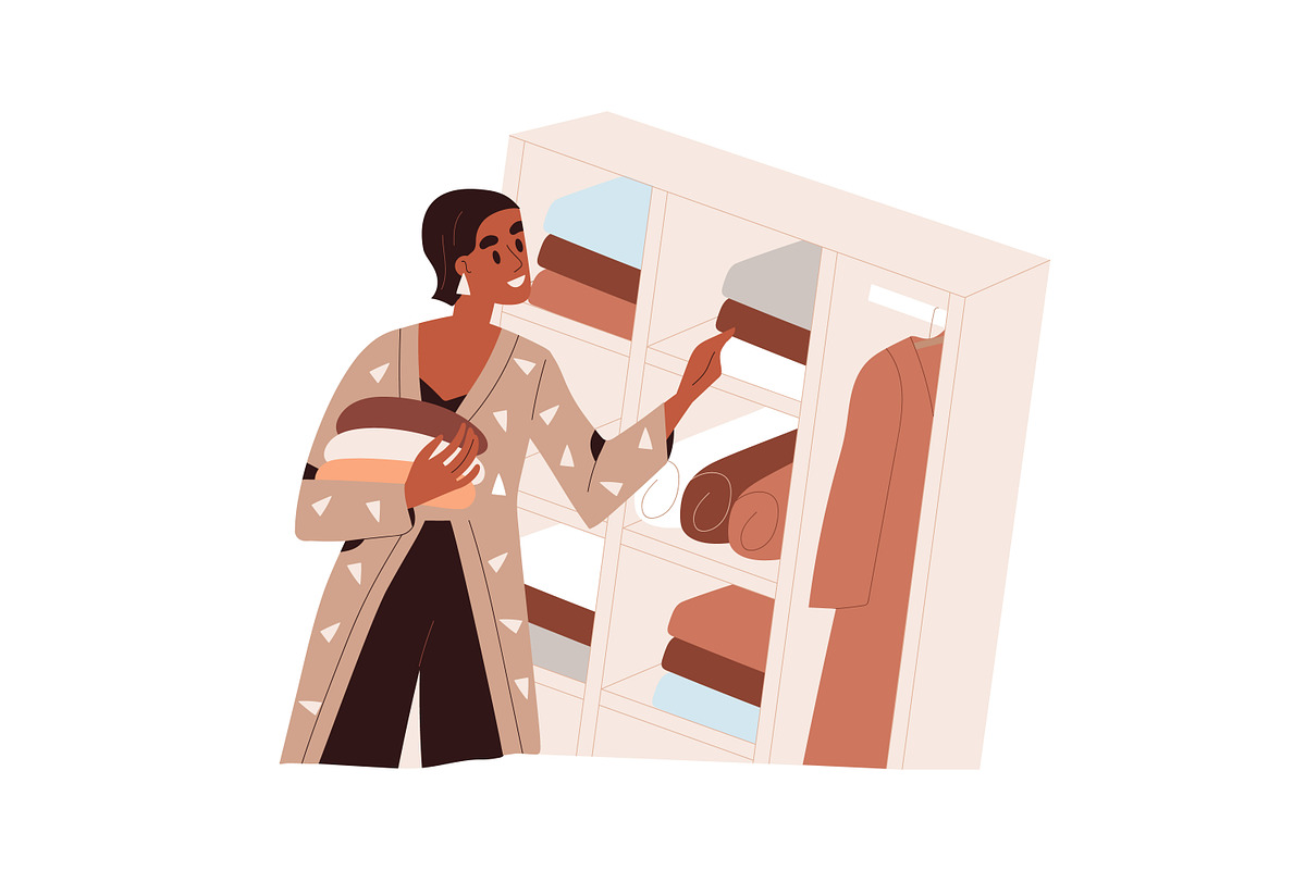 People taking care of clothes set, a Person Illustration by Good Studio (Photo 10 of 10)