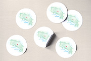Watercolor Map of Costa Rica, an Illustration by Beloved Paper (Thumbnail 5 of 6)