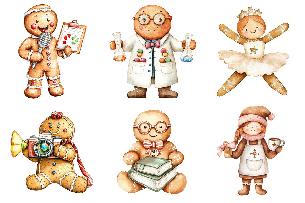 Christmas Gingerbread Jobs Clipart, an Icon by Daily.Designs (Photo 3 of 5)