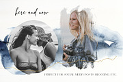 Deep blue watercolor backgrounds, a Texture Graphic by Yuliya Derbisheva (Thumbnail 4 of 14)