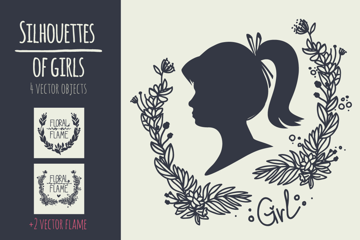 silhouettes of girls, a Decorative Illustration by adi katz (Photo 2 of 5)