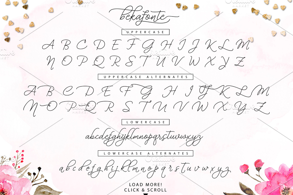 Bekafonte Typeface, a Script Font by Barland Design (Photo 6 of 8)