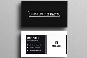 Black White Business Card Design