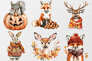 Autumn Animals Clipart, an Illustration by DreamCafeArt (Thumbnail 3 of 4)