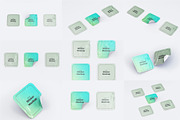 Adhesive Stickers Set Mockup, a Cups & Container Mockup by Runend (Thumbnail 5 of 5)