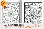 KDP Interiors, Flower Coloring Book, an Illustration by Jaboor Magics (Thumbnail 1 of 8)