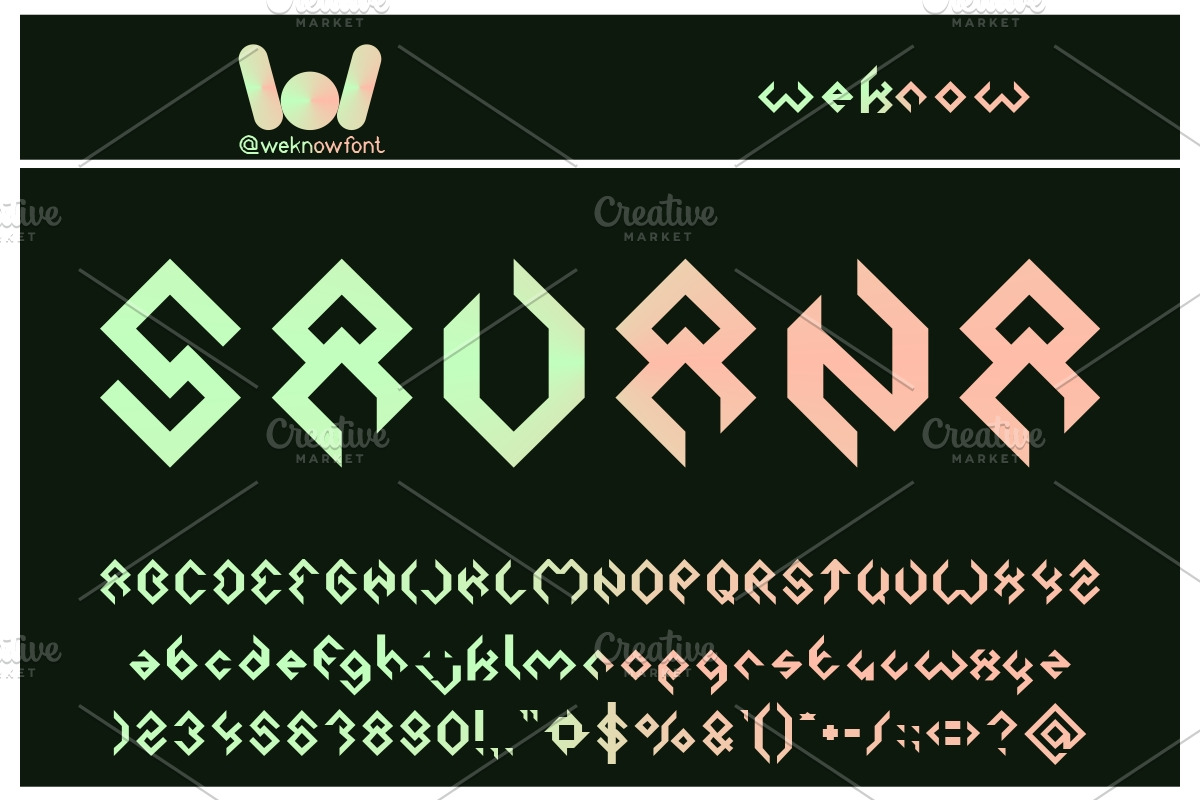 Diamond Font, a Font by weknow (Photo 3 of 5)