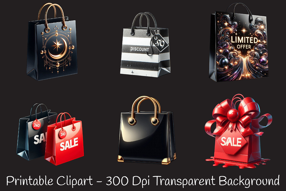Black Friday Shopping Bags Clipart P, an Illustration by RobertsArt (Photo 5 of 5)