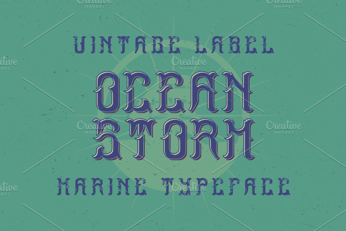 Ocean Storm label font