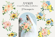 Amalfi Coast Mediterranean Wedding, a Decorative Illustration by Catch the Dream Art (Thumbnail 3 of 17)